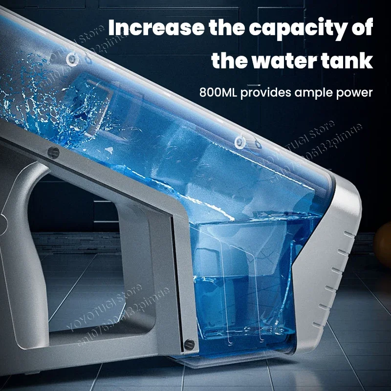 Electric Continuous Water Gun Fully Waterproof and Automatic Water Absorbing Light for Children's Outdoor Water Playing Toy