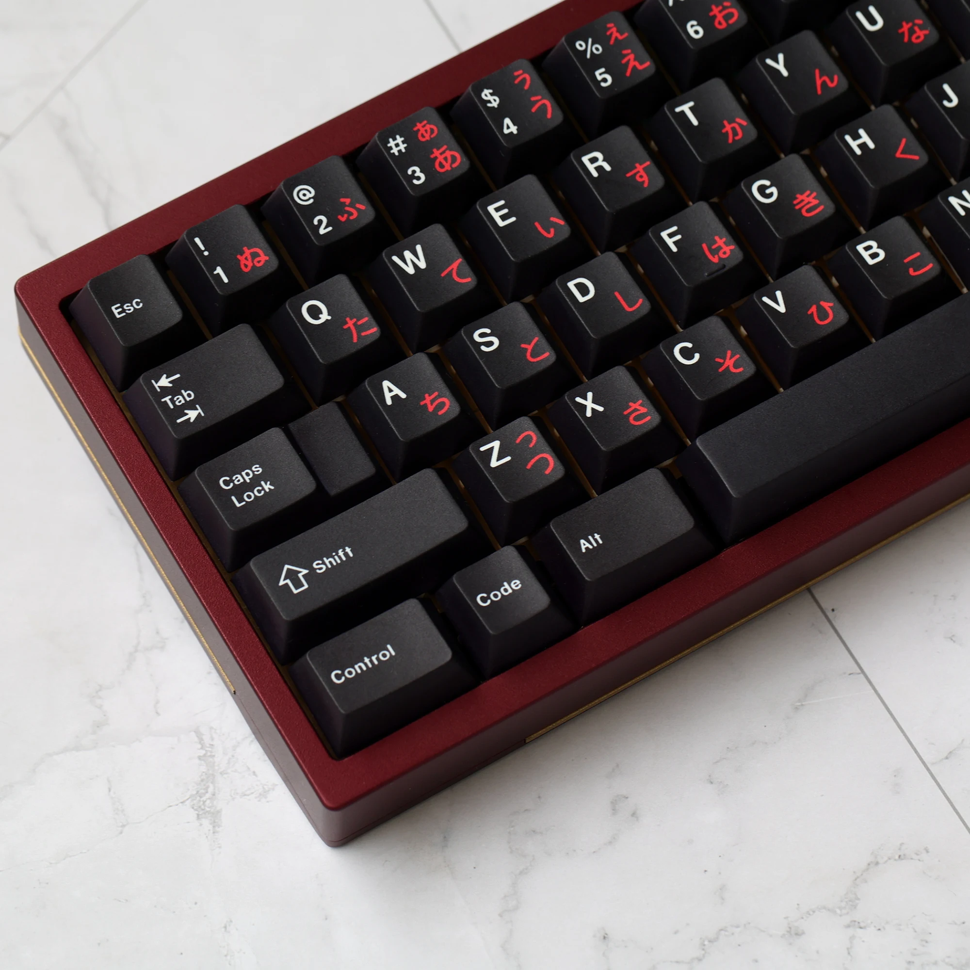 Jkdk Estúdio Wob-cereja Perfil Dye Sub Keycap Grupo Plástico Pbt Preto 61 68 84 87 104 Cereja mx Switch Teclado Mecânico