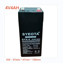 4V4AH Battery Lead Acid Rechargeable Storage Batteries for Children's Car Desk Lamp LED Lights Electronic Scales