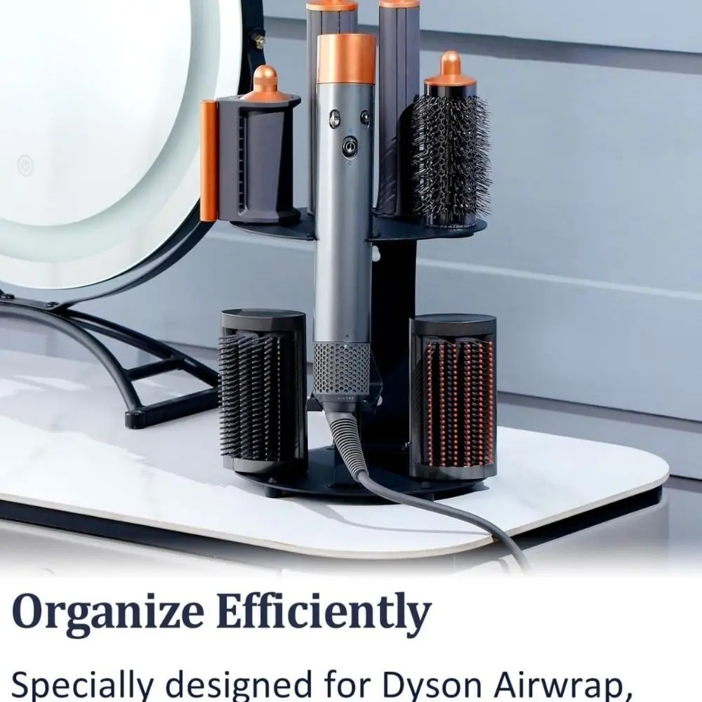 No Drill Curling Iron Storage Holder Non-slip Space Saving Curling Iron Stand Wall Mounted/Desktop Hair Tool Organizer