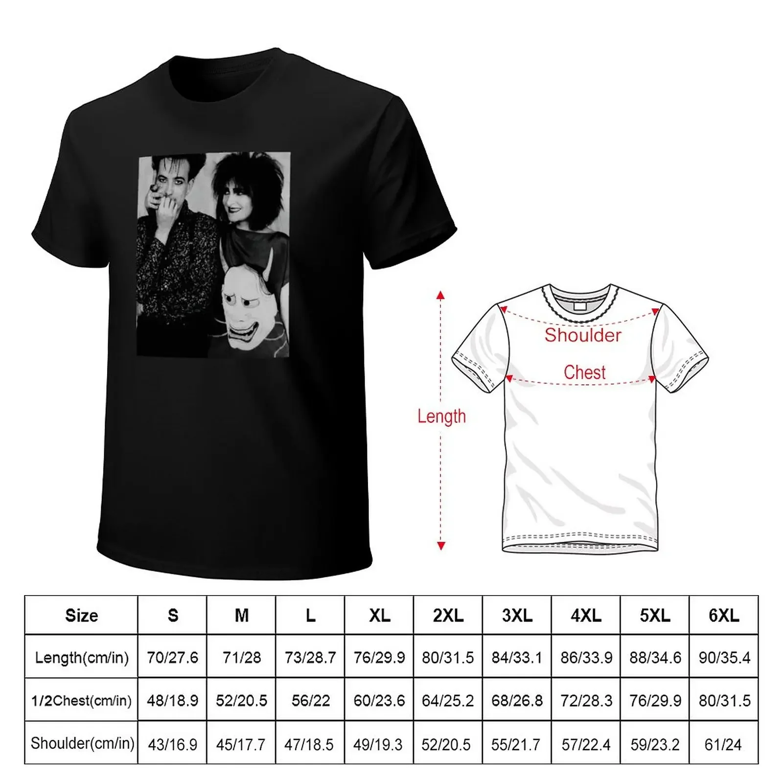 Robert Smith and Siouxsie Sioux Music T-Shirt sweat summer clothes oversizeds mens t shirts pack