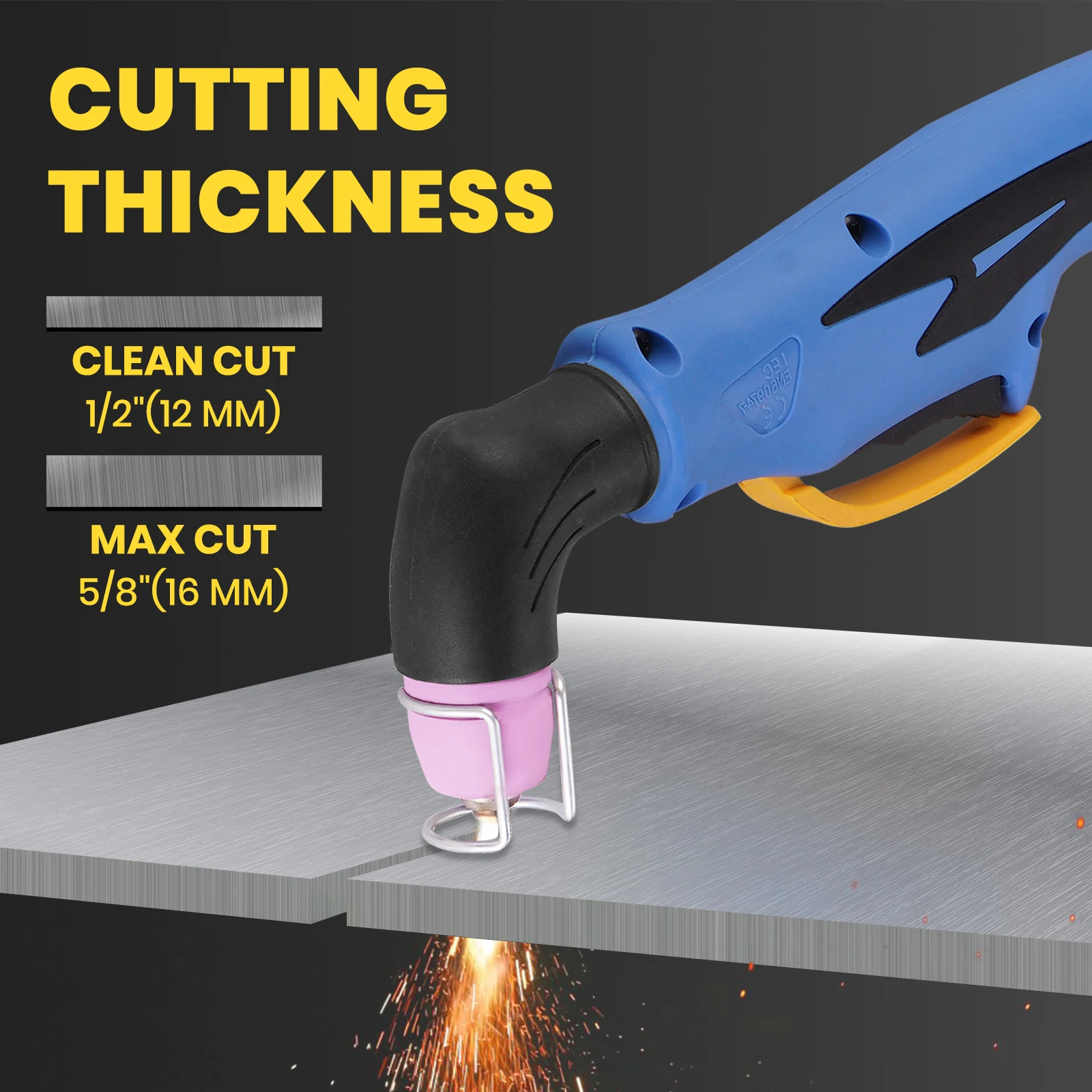 SSIMDER Plasma Cutter 50Amp Non-Touch Pilot ARC Plasma Cutting Machine with High Frequency Dual Voltage 110/220V Plasma Cutter