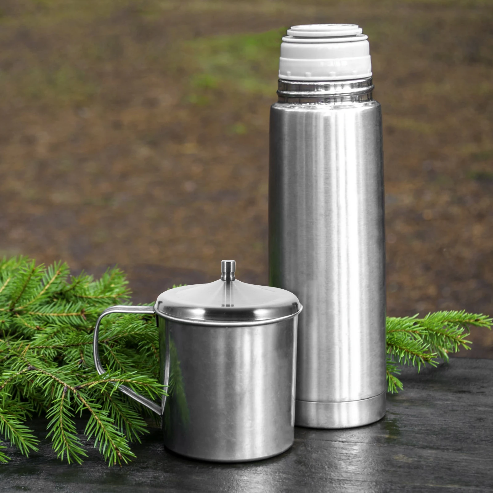 

4pcs Stainless Steel Cup Lids Leak-Proof Mug Covers Heat Resistant Universal Bottle Lid Silver Easy Clean Household