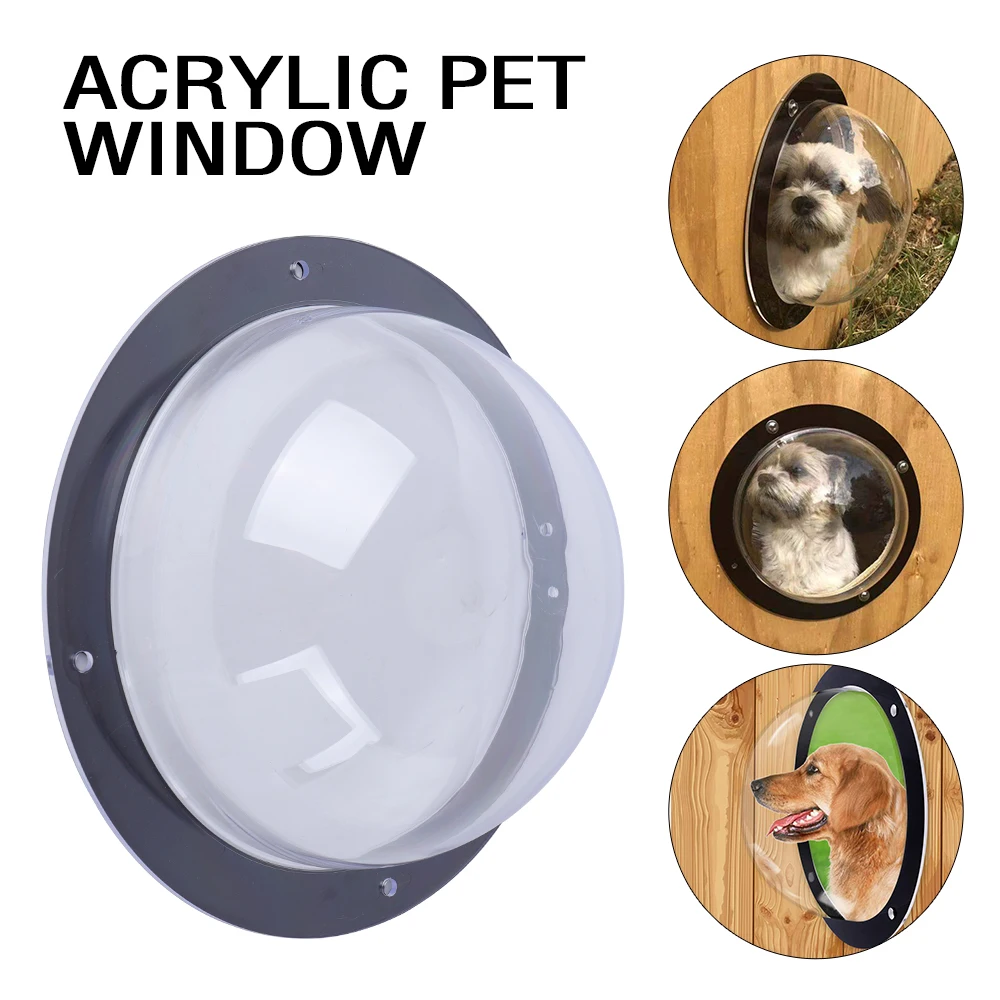 

Acrylic Pet Window, Dog Fence Window, Acrylic Dome Pet Bubble Window, Acrylic Flat Glass Window, Fence