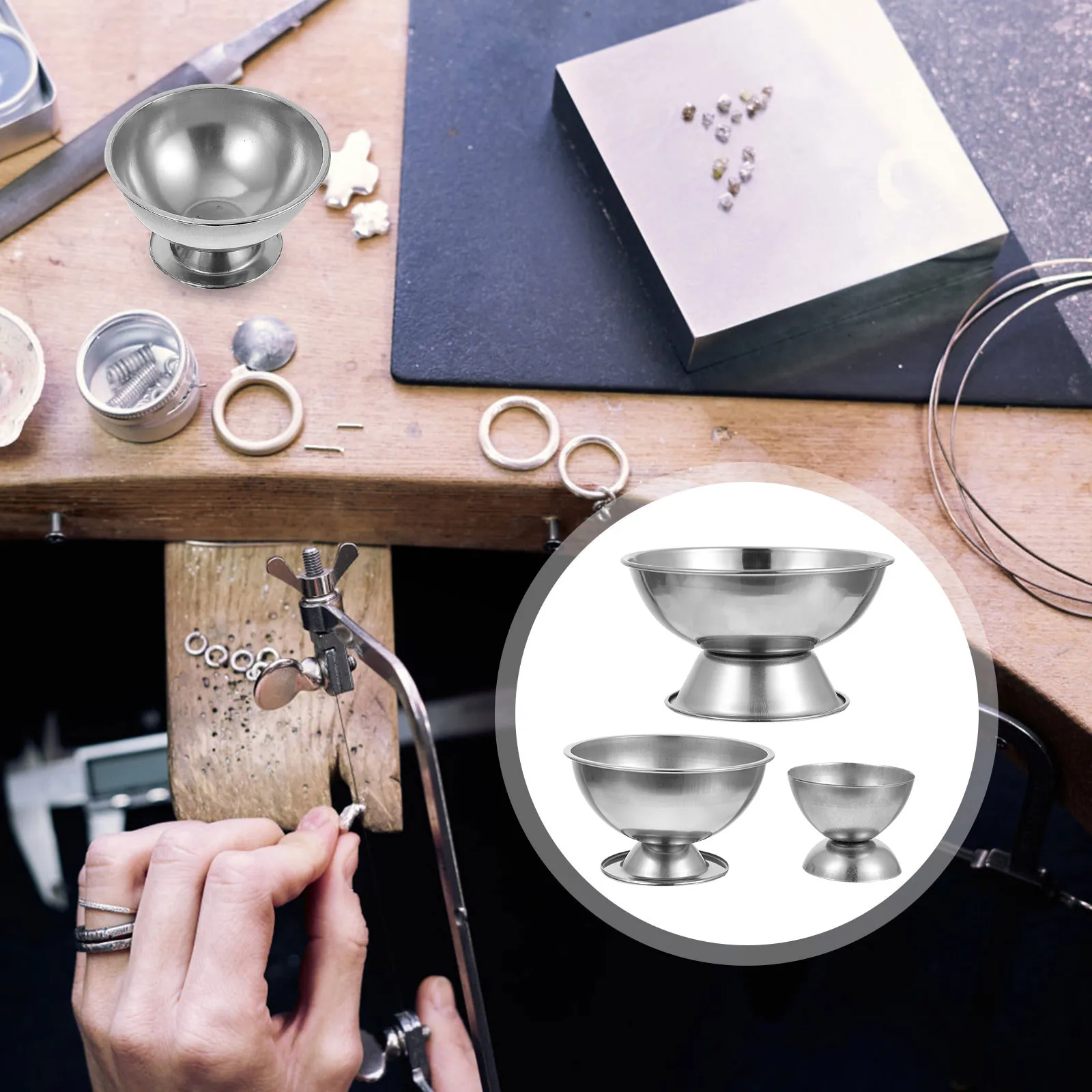 

3Pcs Alum Bowl Melting Casting Tool Safe Easy to Clean for Jewelry Making Supplies Melting Bowl Alum Cup Jewelry Making Supplies