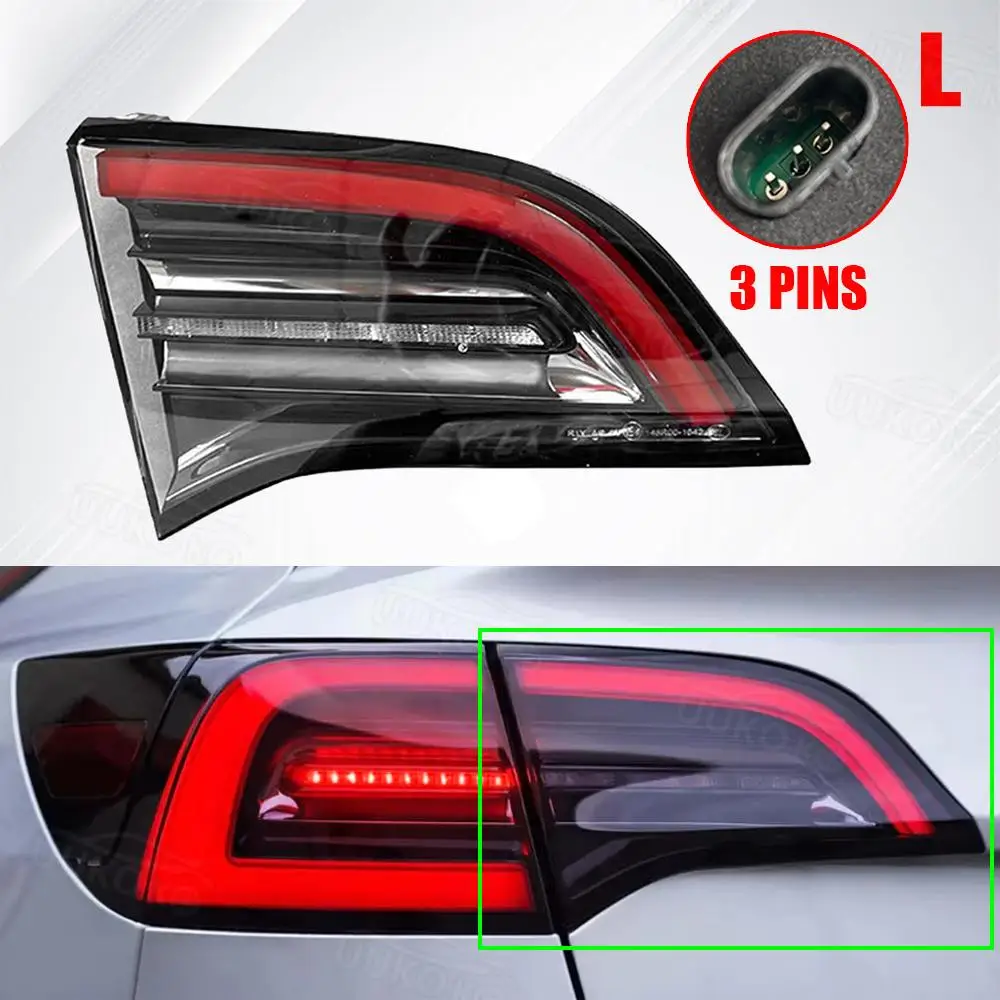 1077398-00-F For Tesla Model 3 2017-2020 US Version 3 Pin 1077397-00-G NEW LED rear Tail Light Turn Signal Trunk Lid Brake Lamp