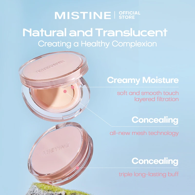 Mistine fond de teint coussin d'air avec finition rosée naturelle 13g maquillage liquide Blush translucide mélange naturel 7g