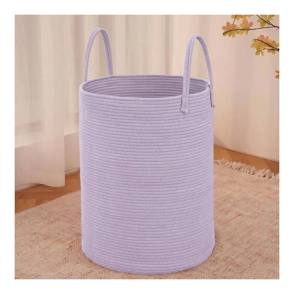 

Laundry Baskets Organization Storage Organization Woven Laundry Basket Hamper, 60L Cotton Rope Storage Bin Blankets, Toys And Cl