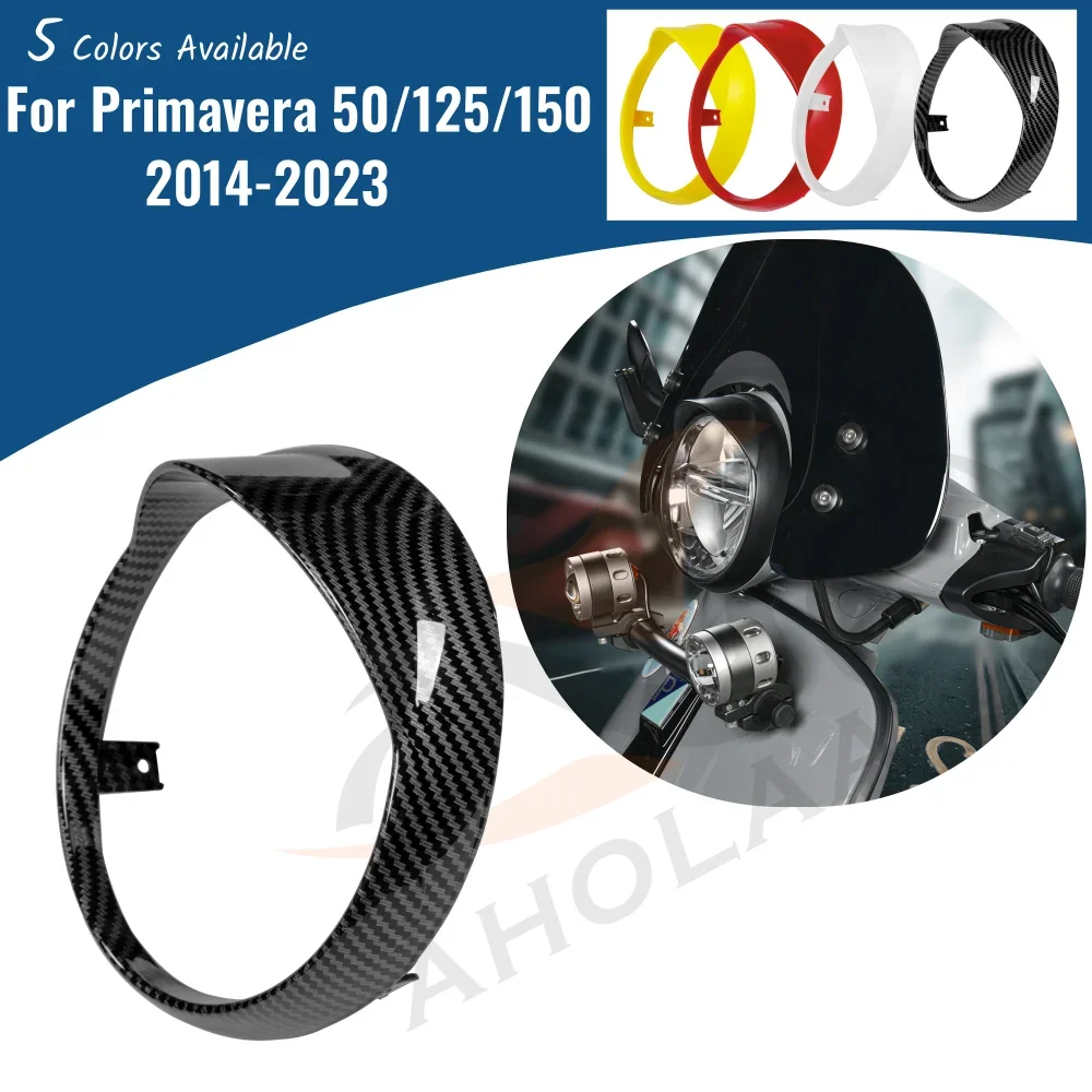 Motorrad Scheinwerfer Ring Scheinwerfer Abdeckung Schutz Dekorative Rahmen Schutz Für Vespa Primavera 50 125 150 2014-2023 Zubehör