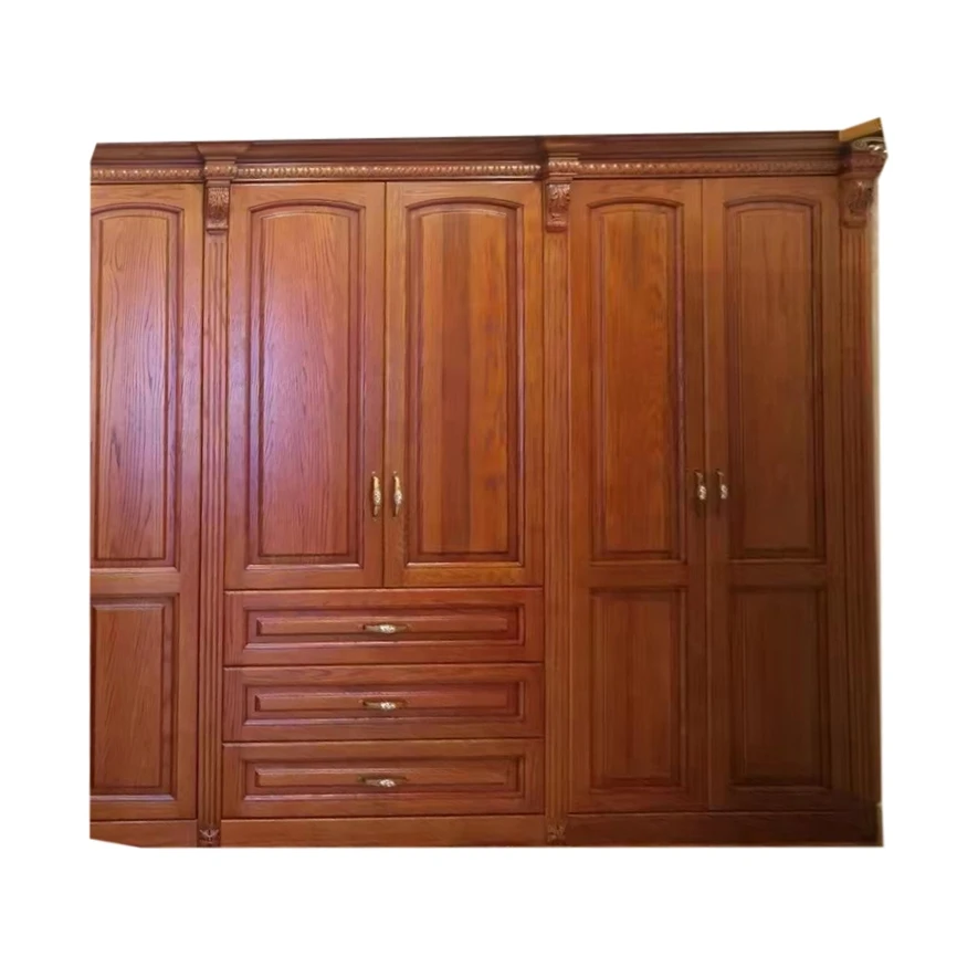 

Manufacturer wholesale solid wood carved mahogany wardrobe Chinese luxury wardrobe top handmade solid wood bedroom furniture