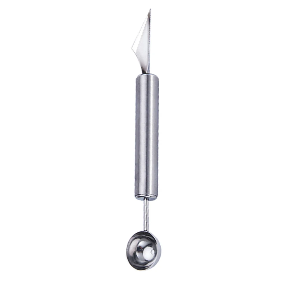 

2pcs Fruit Baller Stainless Steel Mini Compact Pulp Digging Tool Ergonomic Handle Cake Dessert Ice Cream Watermelon