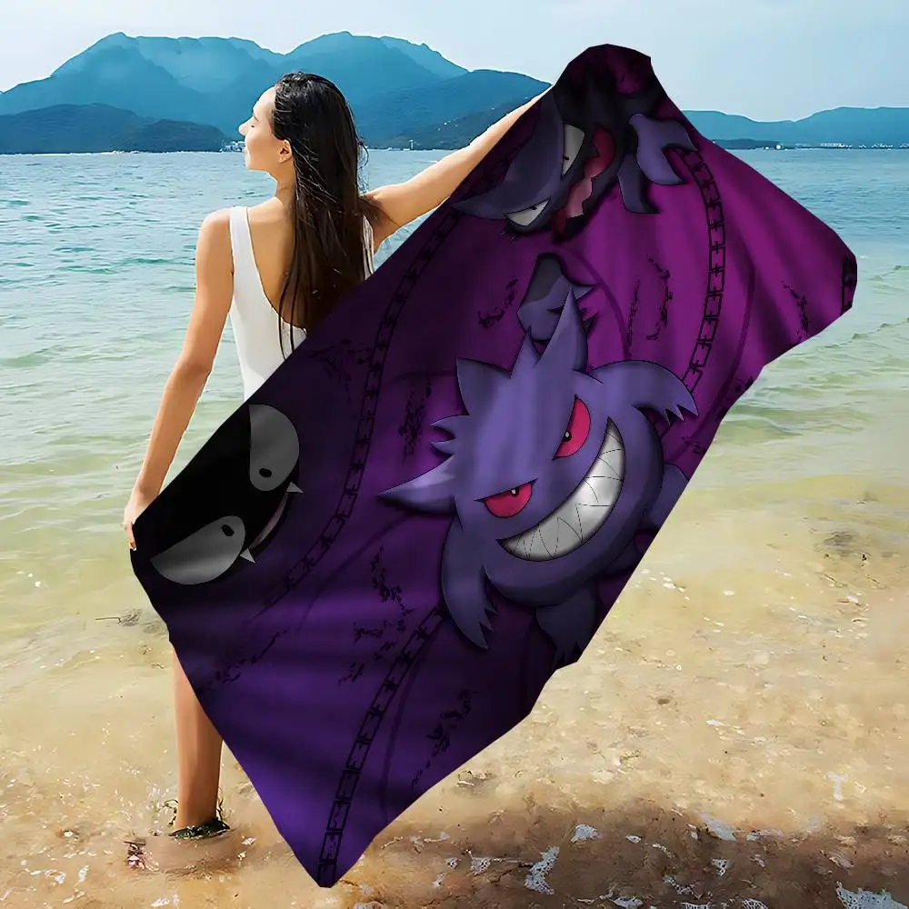 G-Gengar Spooky-Playful Microfiber Beach Towel Absorbent Quick dry Soft Yoga Swimming Resort Mountain Climbing Towel