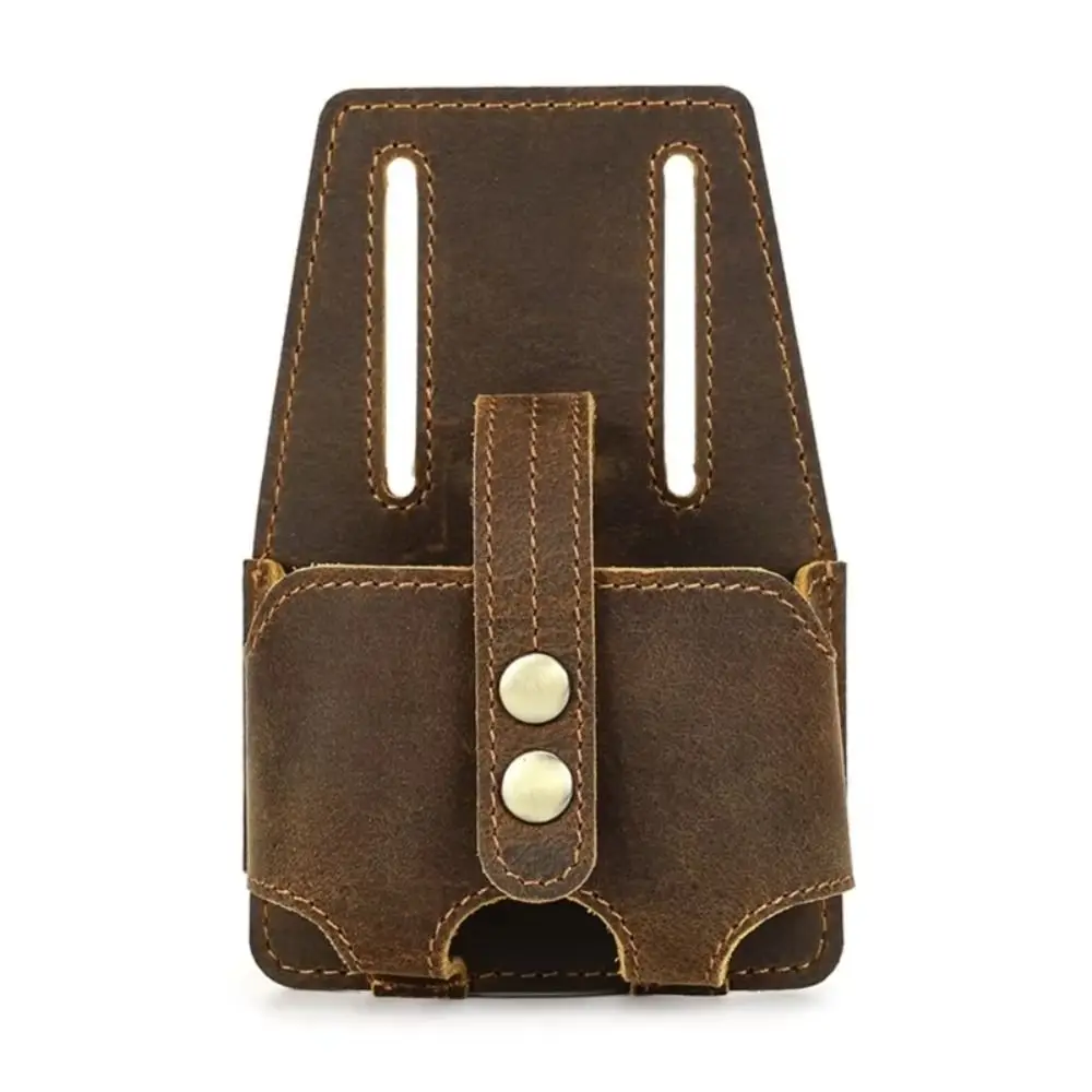 

High Quality Leather Waist Bag Organizer Compact Lightweight Waist Belt Hook Leather Tools Handy Bag Leather Case Man