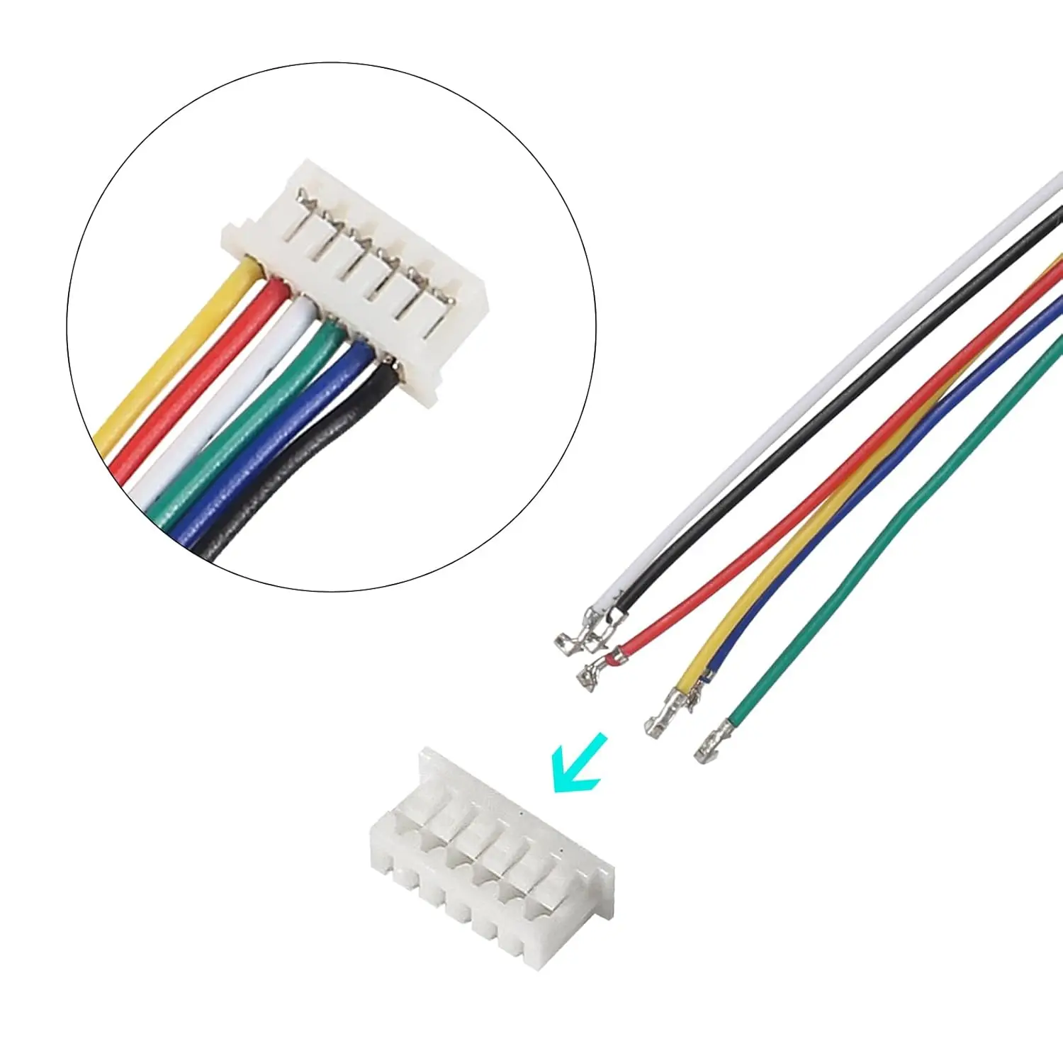 Conectores JST de 1,25 mm, enchufe y enchufe con cables prensados, compatibles con JST Molex PicoBlade, conector de paso de 1,25 mm para Pix