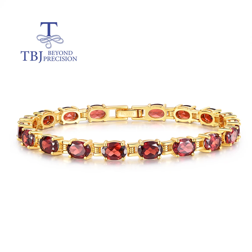 

Gorgeous and Noble 925 Sterling silver women's Bracelet Natural garnet oval 5*7mm gemstone fine jewelry for birthday party gifts