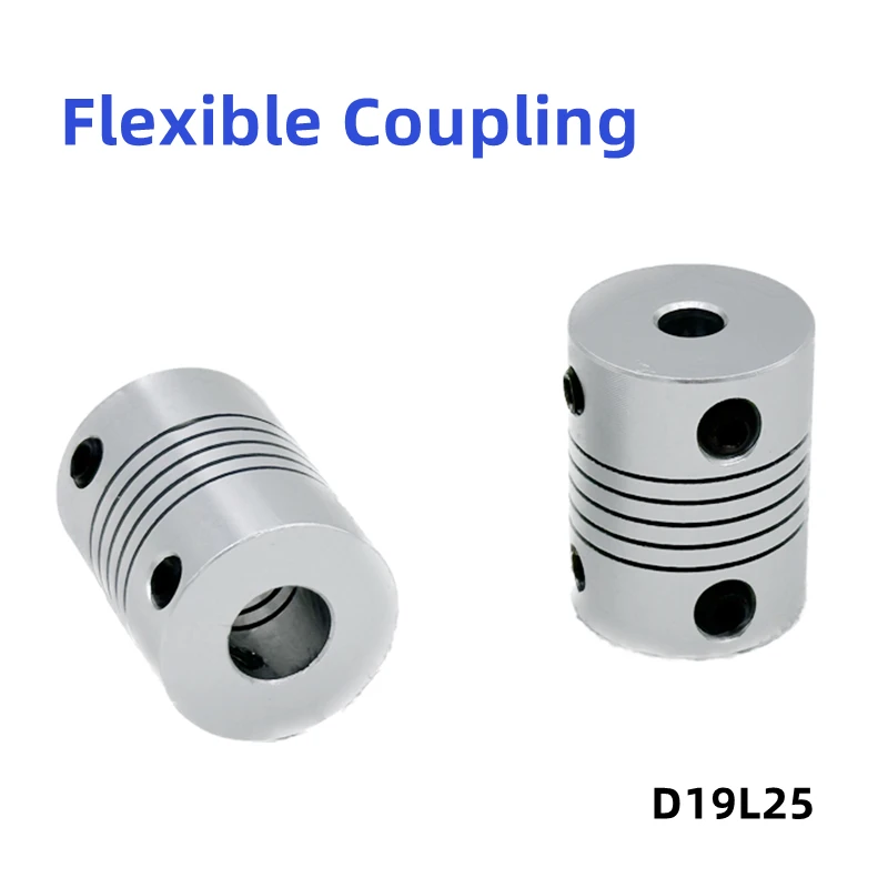 D19L25 3/4mm 5mm 6mm 6.35mm 8mm 10mm Aluminum Z Axis Flexible Coupling For Stepper Motor Coupler Shaft Couplings 3D Printer Part