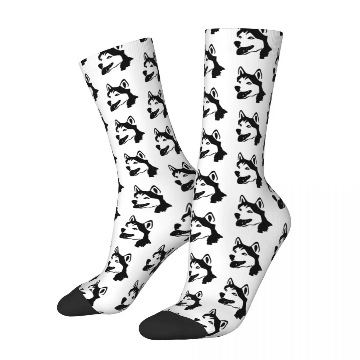 Minimalist Husky Men's Socks Vintage Harajuku Street Style Novelty Casual Crew Sock