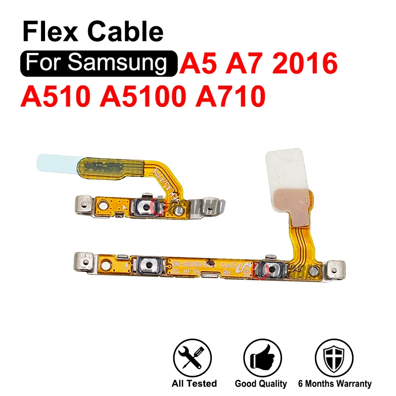 Power Button Volume On Off Flex Cable For Samsung Galaxy A5 A7 2016 A510 A5100 A710