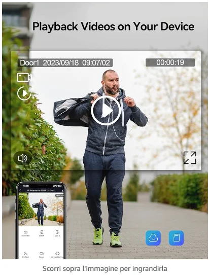 TMEZON 2-Draht-WLAN-Video-Türsprechanlage 7-Zoll-Touchscreen mit 1080P verkabelter Türklingel 3-in-1-App/Karten-Swipe/Monitor Tuya