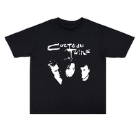 2025 Summer Scottish Rock Polar Cocteau Twins Band Printed Cotton Men's and Women's T-shirts High Quality Short Sleeve Men Tee