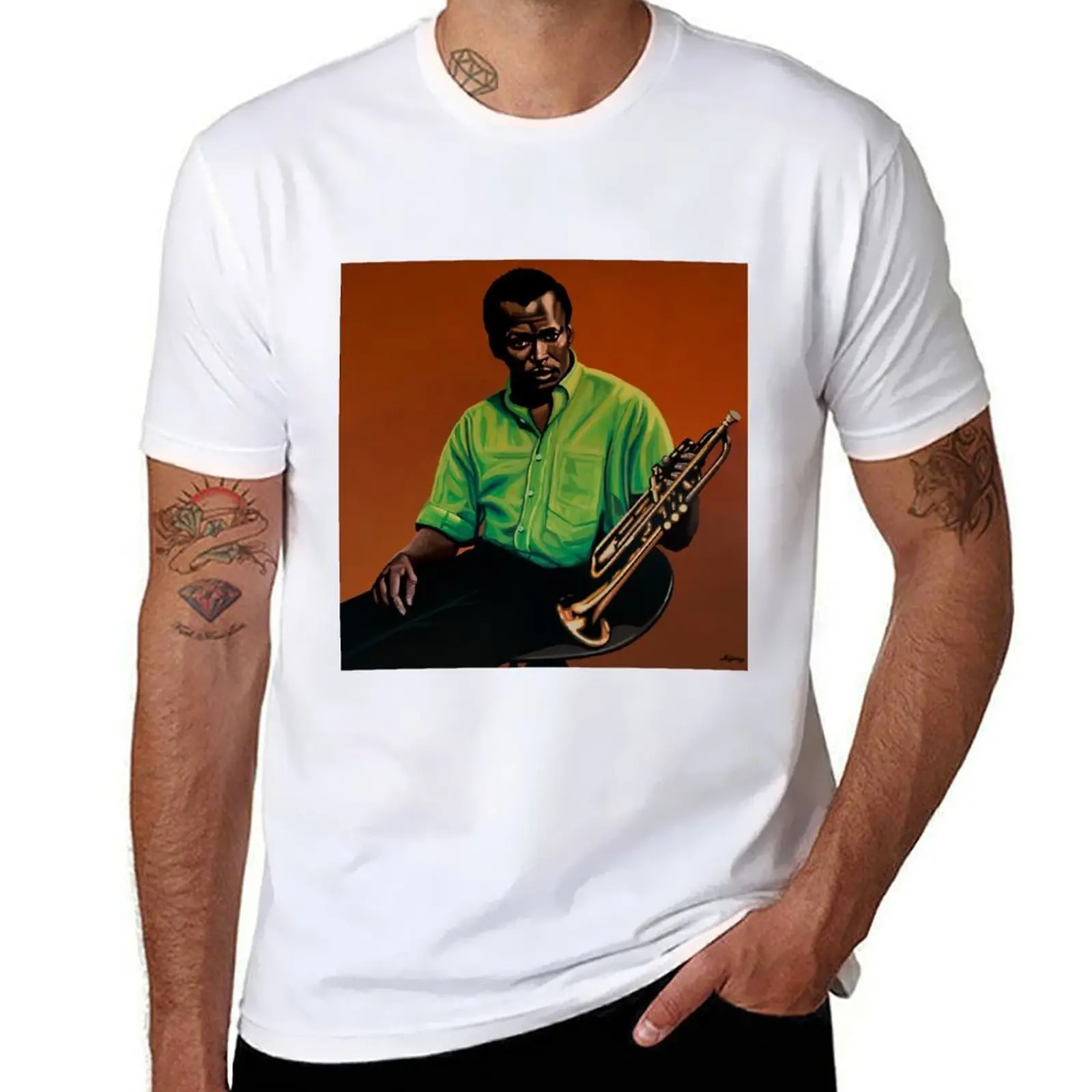 

Miles Davis Painting 2 T-Shirt t shirt man luxury cotton tshirt 100% T-Shirt