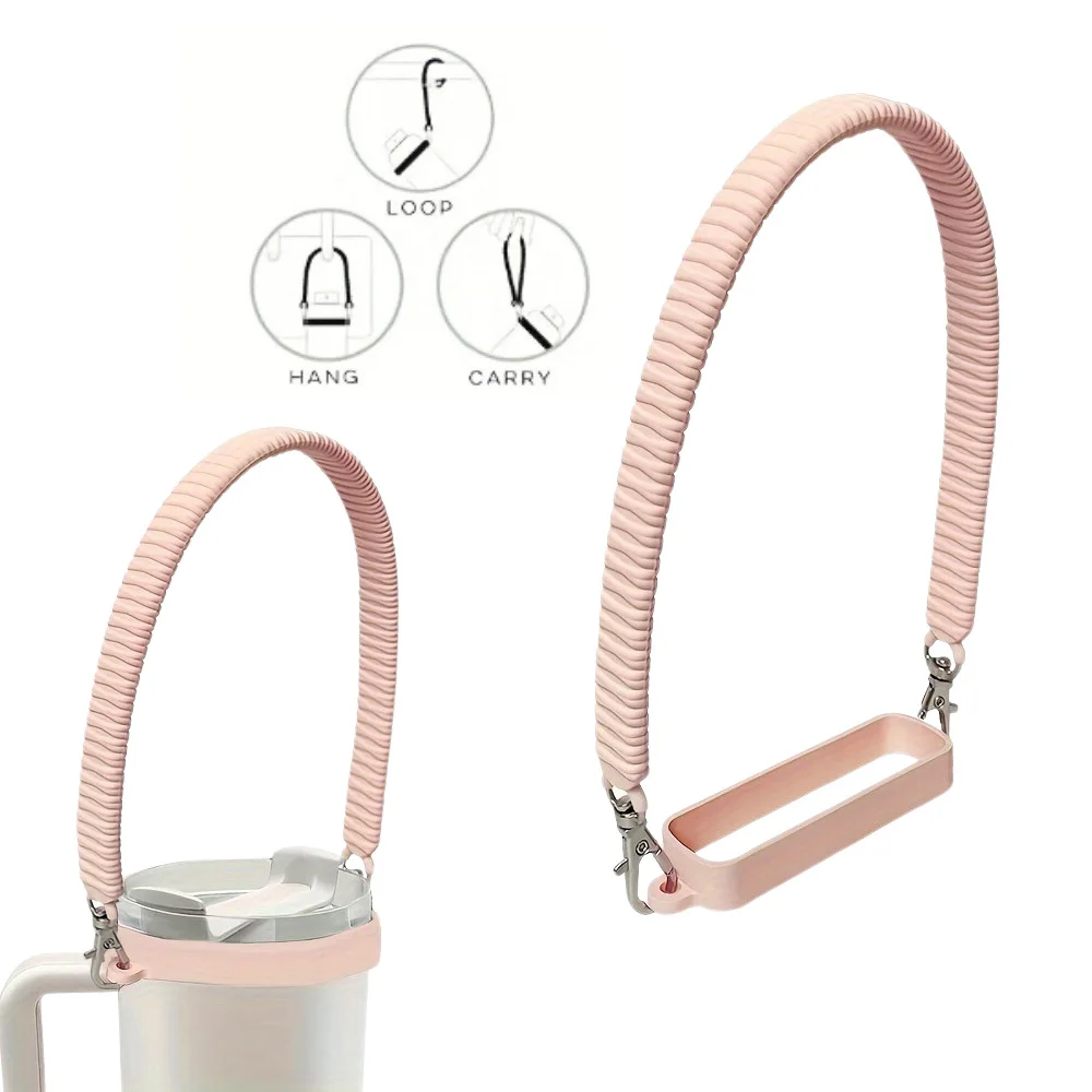 Poignée de bouteille d'eau, sangle de support de bouteille d'eau, Silicone souple et Durable pour la plupart des bouteilles de 8 à 40oz pour accessoires de tasse