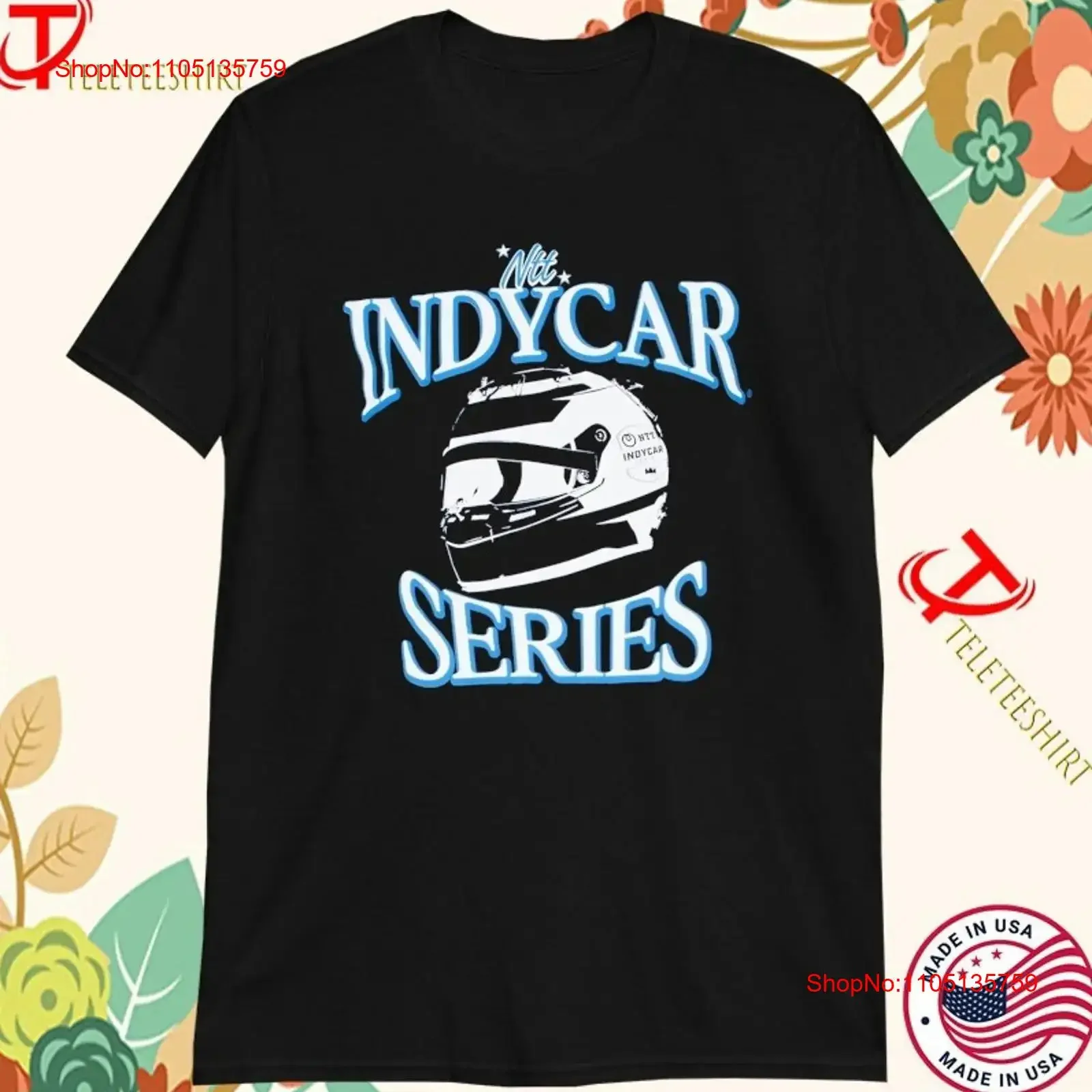 Ntt Indycar سلسلة خوذة تي شيرت حجم S 5Xl لمحبي خمر غسلها امتدت أعلى للارتداء اليومي تنوعا الشارع الشهير