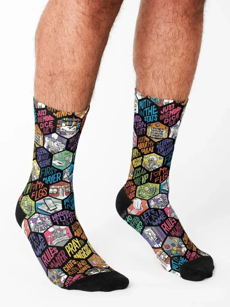 Board Gamer Isms Hex Socks Running kawaii Socks donna uomo