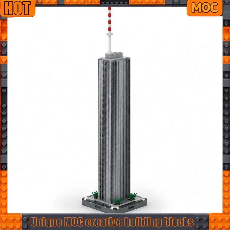 1452PCS Modern Skyscraper Office Tower Building Blocks Model City Landmark Architecture Assembly Toy Desk Decor Display Gift