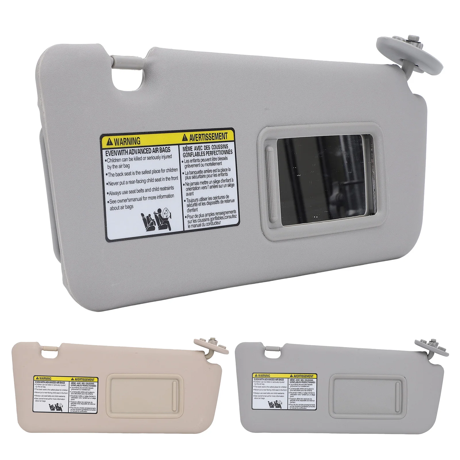 Visor Front Right Passenger Side Sun Visor with Makeup Mirror Sun Blocking Elegant for Toyota RAV4 2004 to 2005
