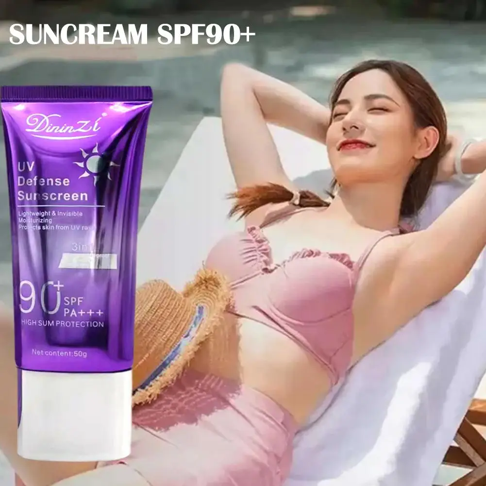 SPF90+ Sunscreen Cream Purple Isolation Lotion Long Cream Lsating Whitening Waterproof Moisturizing Tool Solar Protector 50 B1G9