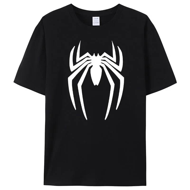 Summer Spider Men's T-Shirt Short Sleeve Sport Cartoon Hero Tops Tees Oversized Streetwear Casual T Shirts Designer Men Clothing