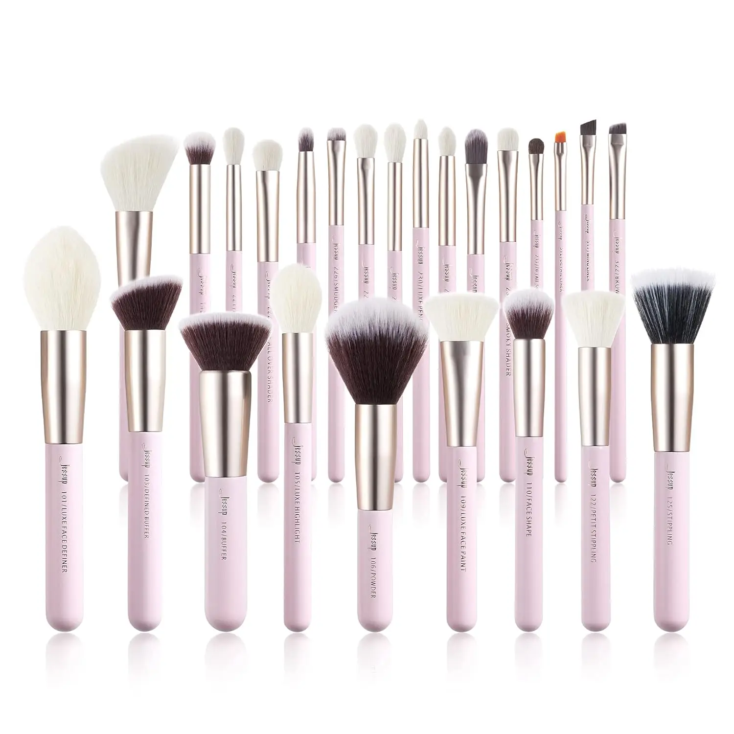 

Professional 25PCS Pink Makeup Brushes Set for Foundation, Eyeshadow, Blending, Concealer, Blusher & Highlight