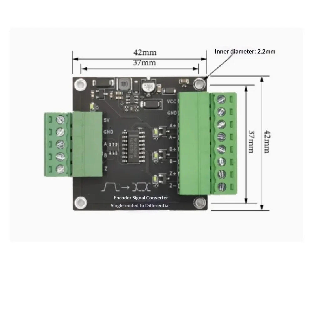 Single ended to differential signal board long-distance line drive communication AM26C31