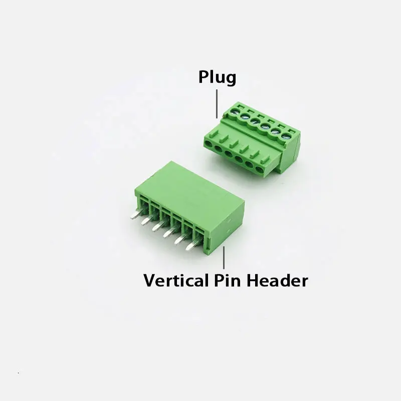 垂直ピンヘッダプラグコンプリートセット/2.5mmピッチ圧着スプリングクランプPCB端子台2EDGKDシリーズ/耐振動、4A