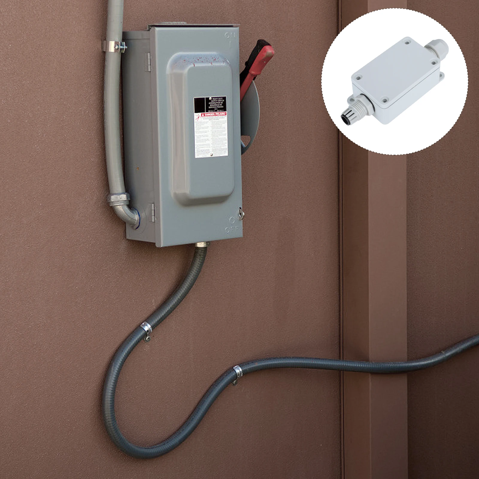 

Electrical Cable Protective Box Waterproof Junction Box Outdoor Wiring Enclosure for House Workshop Construction Site Lighting