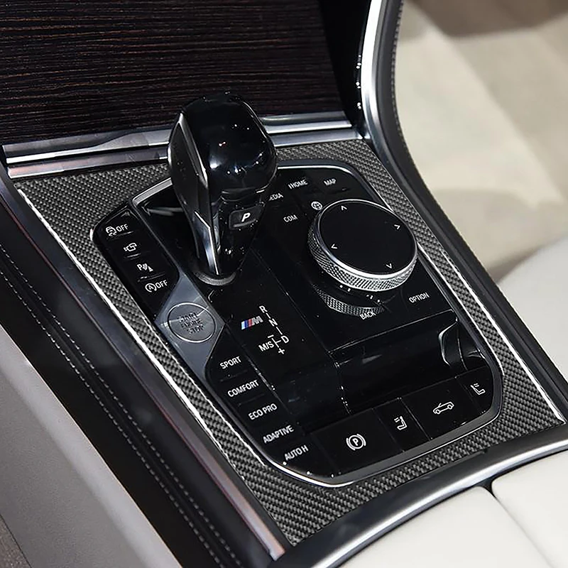 

Автомобильные аксессуары, консоль, панель переключения передач, рамка из углеродного волокна для BMW 8 серии G14 G15 G16 2019-2023, внутренняя декоративная наклейка