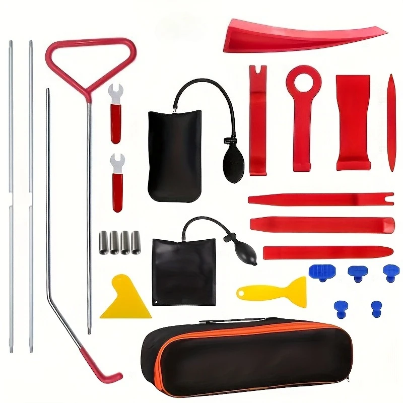New Car Repair Tool Kit Stainless Steel Assorted Wheel Pin Puller, Dent Repair Tools, Long Distance Hook Tool, Pull Hook J-Hook