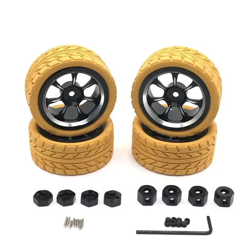 WLtoys WPL MN Model LC 1/18 1/16 1/14 1/12 RC Car Universal Modified Metal Wheel Tires, Cool Multi-color Tire Skin Upgrade Parts