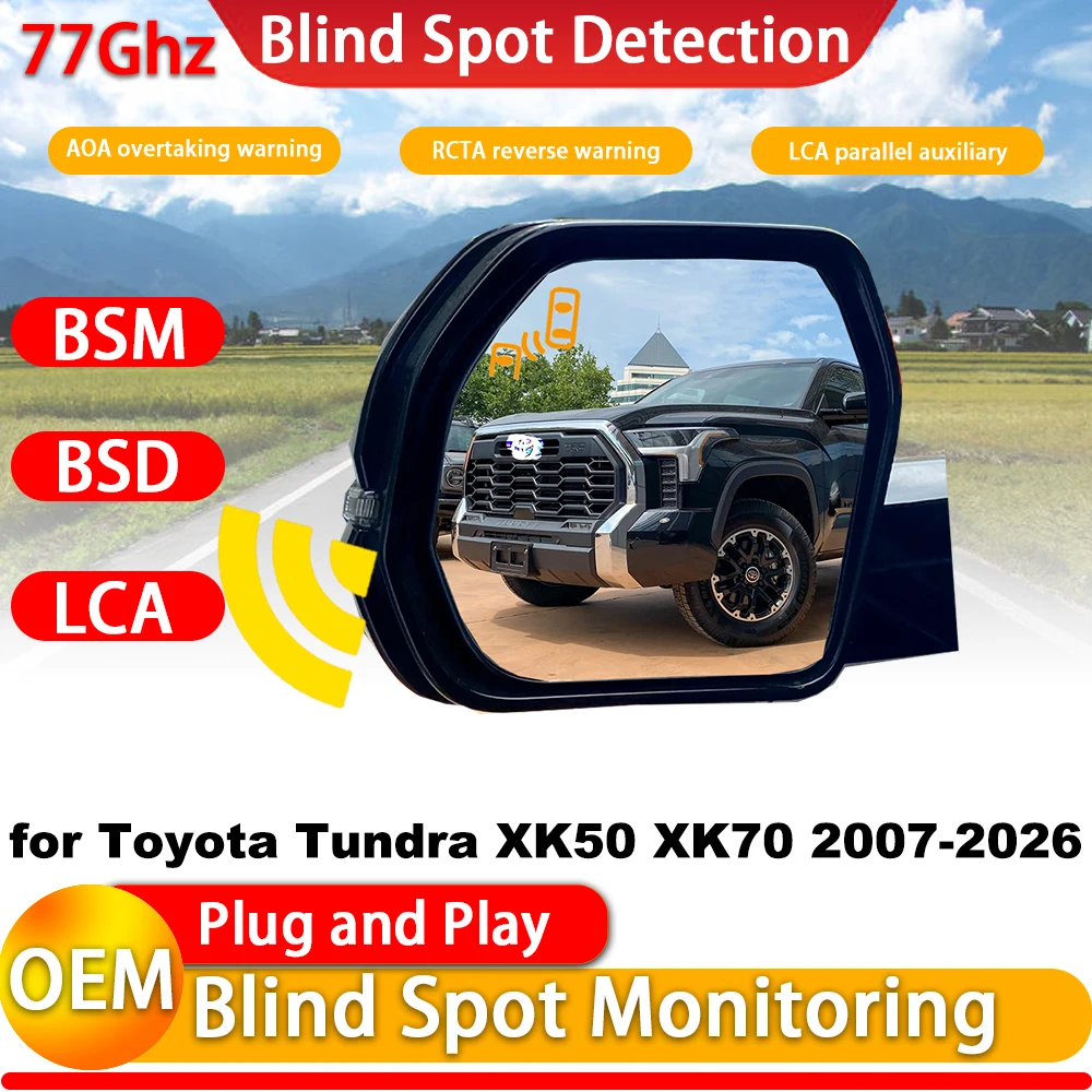 for Toyota Tundra XK50 XK70 2007-2026 OEM Blind Spot Monitor Detection Rear Cross Traffic Alert BSM RCTA System 77Ghz Wave Radar