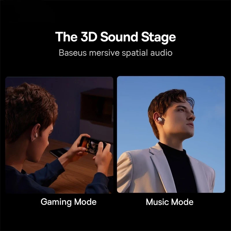 سماعات Baseus WM03 اللاسلكية TWS سماعات بلوتوث 5.3، ملابس مريحة، عمر بطارية طويل 38 ساعة، زمن انتقال منخفض، شحن سريع #4