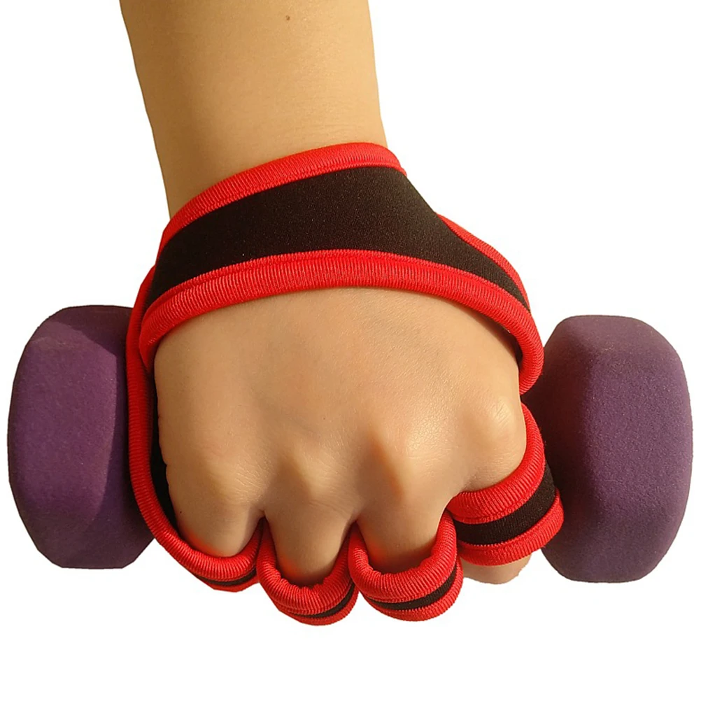 

1 Pair Ventilated Anti-Skid Silicone Gloves Half Finger Palm Wrist Guard for Weightlifting Cross-Training Fitness Gym