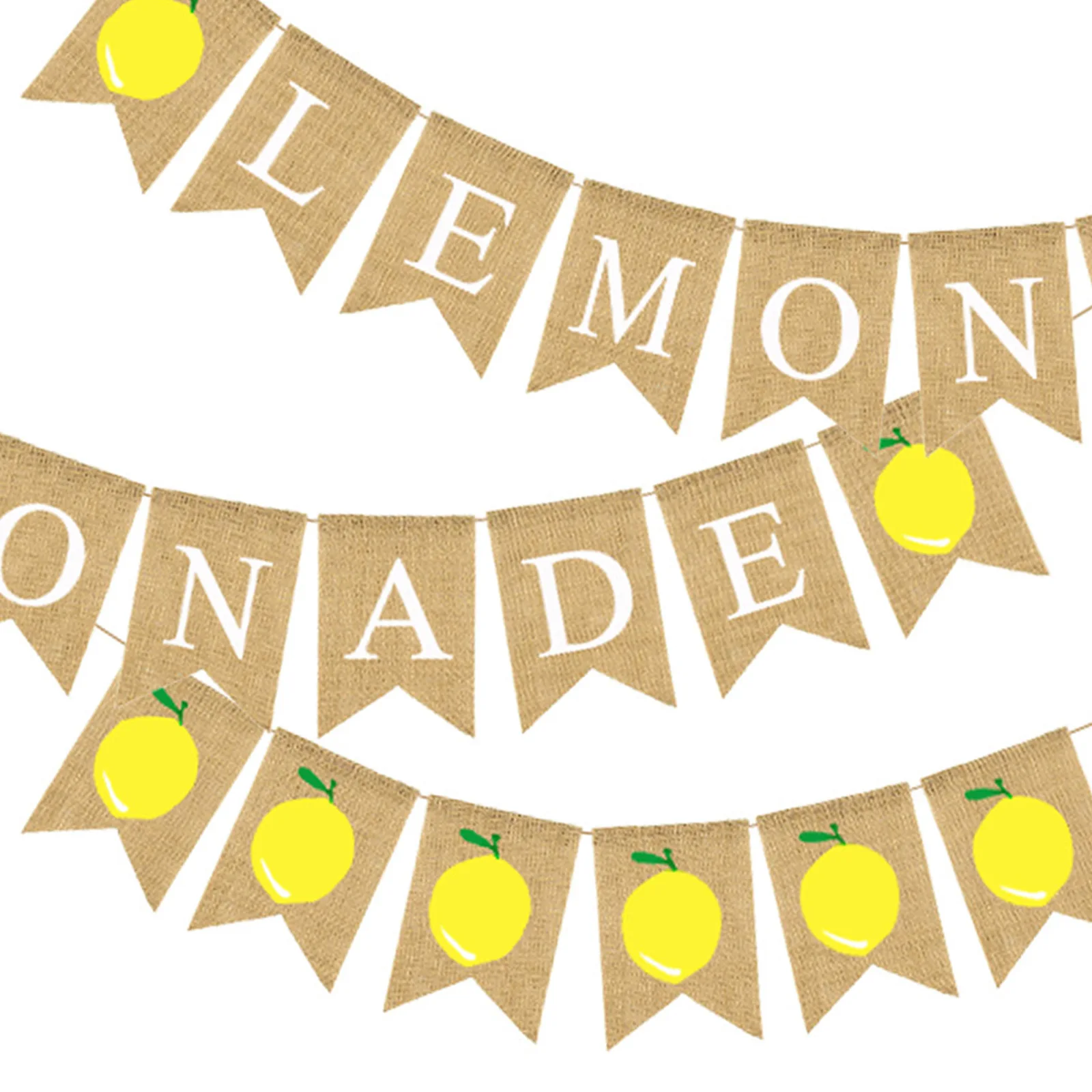 Burlap Lemonade Banner Lemonade Stand Decorations For Lemon Theme Party Decoration Family Gatherings Outdoor Decoration Flags