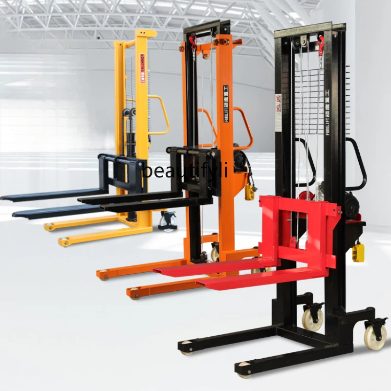 

Manual Hydraulic Forklift Stacking Height Handling Forklift Small Loader