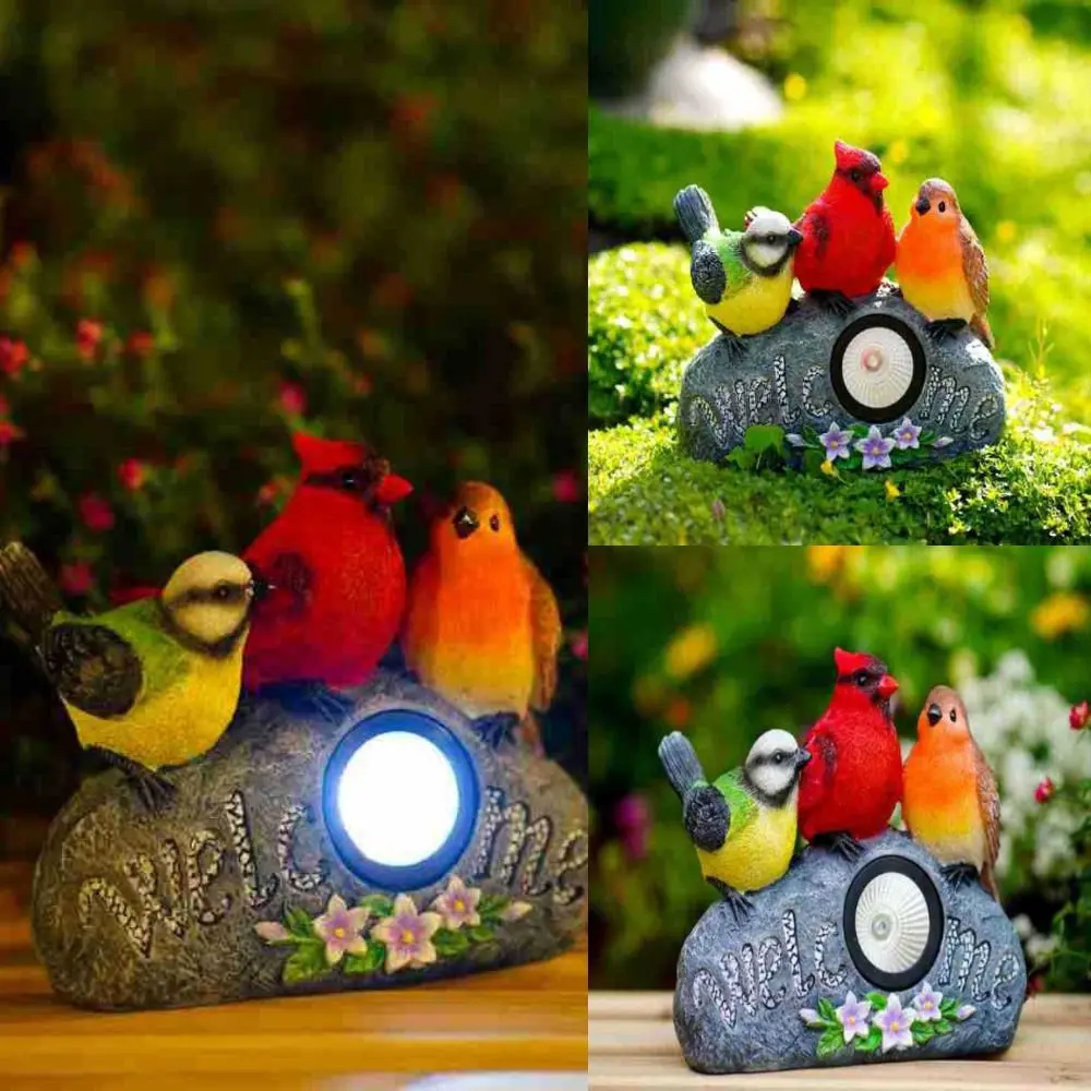 Garden Decor Parrot Ornament Animal Statue Resin Bird Animal Fake Bird Garden Decor Miniature Landscape Ornament