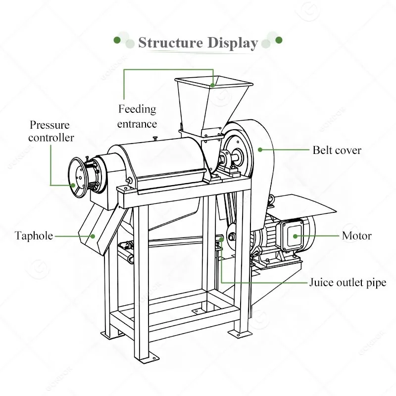 Tomato Pineapple Pulp Coconut Extract Mango Milk Make Fruit Pulper Press Juice Extractor Machine
