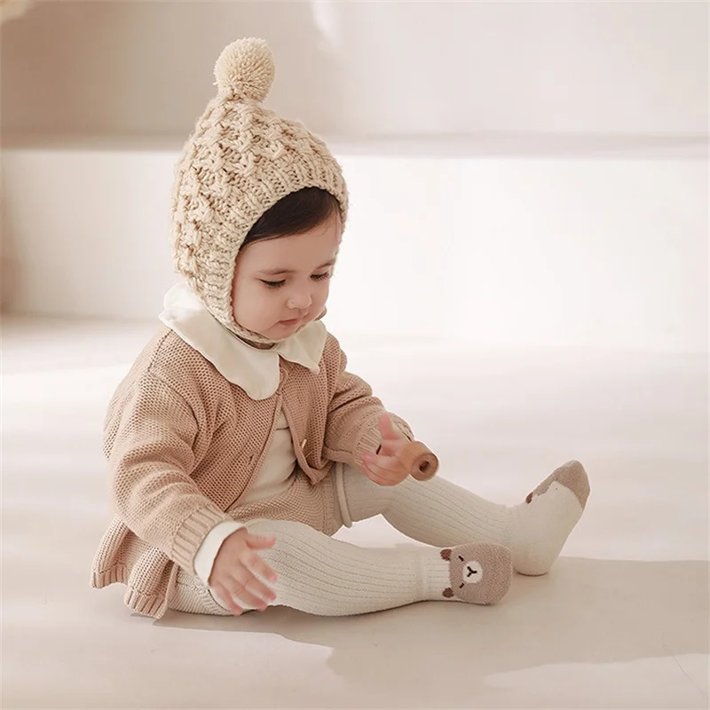 Lawadka الشتاء طفل رضيع جوارب طويلة إلى الركب للفتيات الفتيان سميكة الدافئة لينة الوليد جورب طويل جوارب الكرتون الموضة 0-5Years