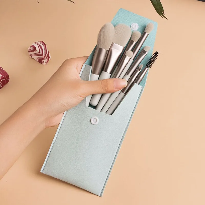 8 ensembles de Mini pinceaux de maquillage doux et portables en fibres synthétiques qui ne se déforme pas facilement, pinceaux pour outils de maquillage