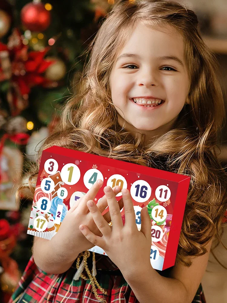 

2 шт. 2025-24 дня DIY глиняное ведро для торта Рождественский обратный отсчет слепая коробка