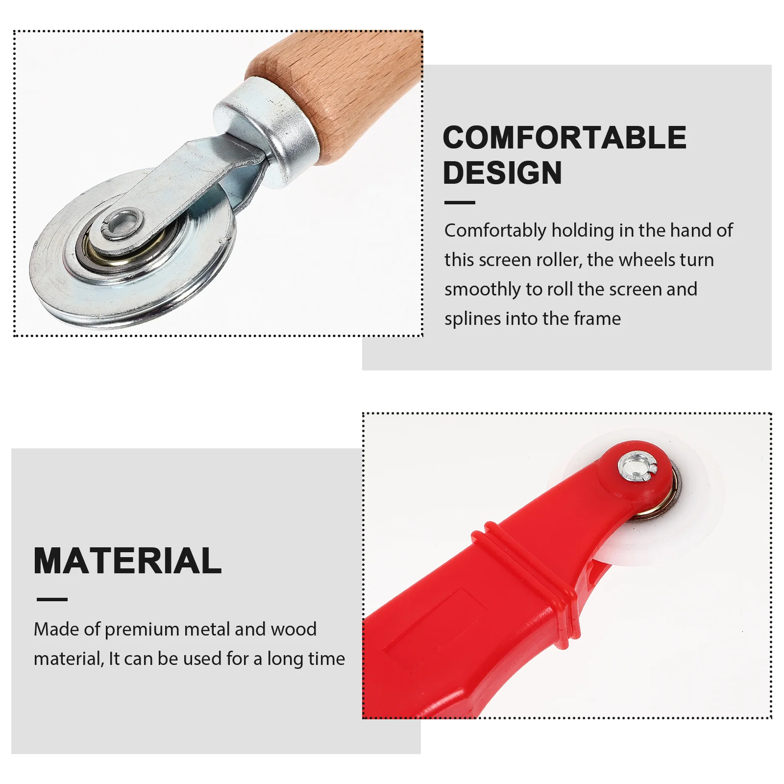 

Screen Mesh Tool Roller Bearing Spline Remover Hook Installation Set Window Repair Tools Kit Practical Home Goods